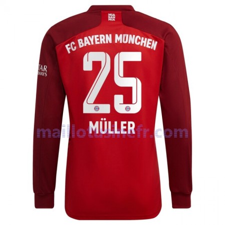 Maillot de Foot FC Bayern Munich Thomas Muller 25 Domicile 2021-22 Manches Longues Maillot de Foot FC Bayern Munich Thomas Muller 25 Domicile 2021-22 Manches Longues